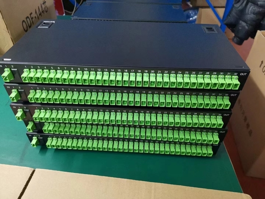 SM/MM/OM3 광섬유 타입 2x4 광분열기 2x32 PLC 19인치 랙 마운트 광분열기