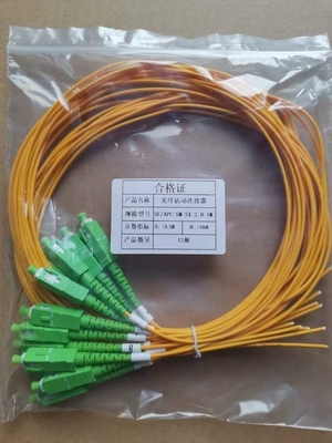 SC UPC 싱글 모드 1.5M 단순 광섬유 피그테일 폭 넓은 온도 범위 -40-70°C