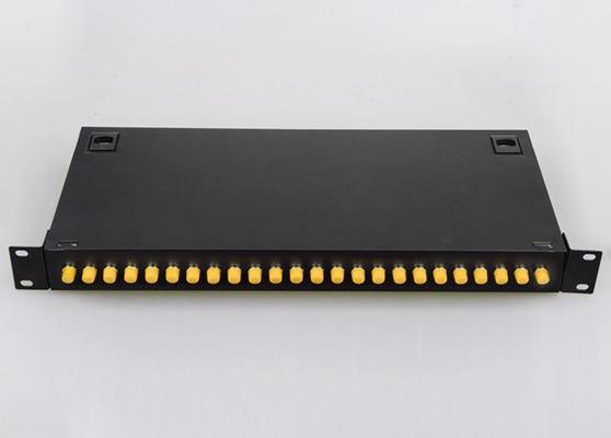 PLC 스플리터 1U 19&quot; 24 포트 SC/APC 1 24 무선 LAN 네트워크용 광섬유 스플리터