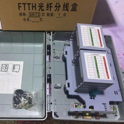 전기 통신 FTTH 섬유 72 코어/64 코어 터미널 박스 LGX 스플리터 또는 미니 타입 PLC 스플리터