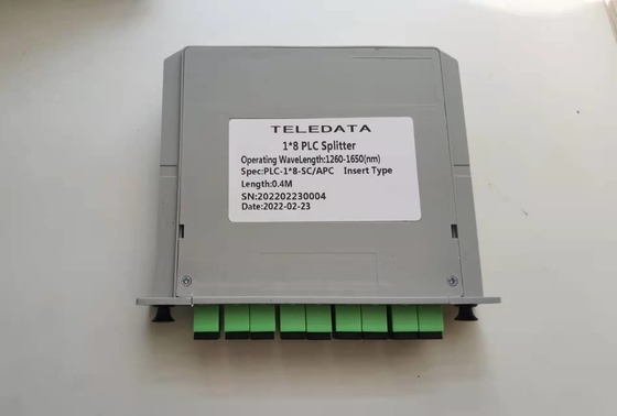 광섬유 타입 G657A 1x8 SC APC PLC 카세트 신호 전송용 광섬유 스플리터
