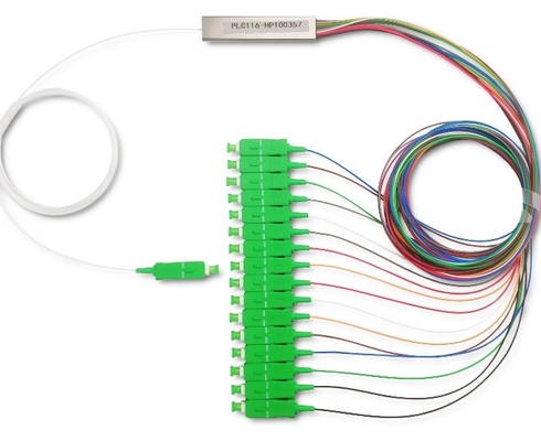 FTTH 마이크로 스틸 튜브 타입 1x16 SC APC 광섬유 Plc FAT 및 FTD를 위한 스플리터