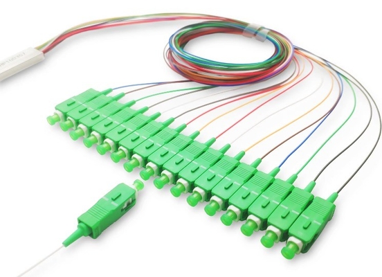 FTTH 마이크로 스틸 튜브 타입 1x16 SC APC 광섬유 Plc FAT 및 FTD를 위한 스플리터